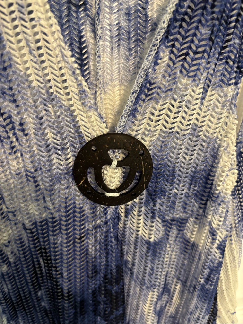 Paradise Blue and White Tie-Dye Swim Coverup - Picture 2 of 4